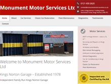 Tablet Screenshot of monumentmotorservices.co.uk